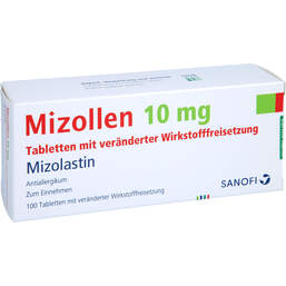 Abbildung: Mizollen 10 mg Filmtabletten 100 St, Tablette mit veränderter Wirkstofffreisetzung PZN 01413371