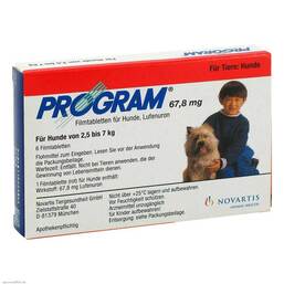Abbildung: Program Tabletten für Hunde 67,8mg 2,5 - 7kg Filmtabletten, 6 St PZN 01422192