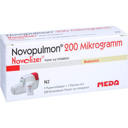 Abbildung: Novopulmon 200 µg Novolizer Inhalat. + Patr.1x200ED 1X200 St, Inhalationspulver PZN 01424564