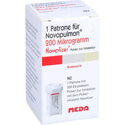 Abbildung: Novopulmon 200 µg Novolizer Patrone 1x200ED 1X200 St, Inhalationspulver PZN 01424593