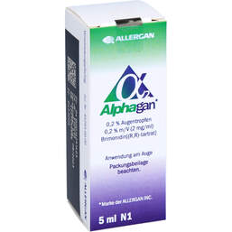 Abbildung: Alphagan Augentropfen 5 ml, Augentropfen PZN 01429142