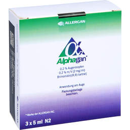 Abbildung: Alphagan Augentropfen 3X5 ml, Augentropfen PZN 01429159