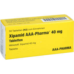 Abbildung: Xipamid 40 mg AAA Pharma Tabletten 50 St, Tabletten PZN 01432262