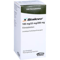 Abbildung: Stalevo 100 mg / 25 mg / 200 mg Filmtabletten 100 St, Filmtabletten PZN 01433126