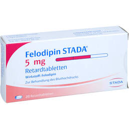 Abbildung: Felodipin STADA 5 mg Retardtabletten 20 St, Retard-Tabletten PZN 01433965