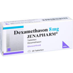 Abbildung: Dexamethason 8 mg Jenapharm Tabletten 20 St, Tabletten PZN 01436484
