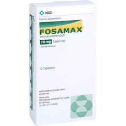 Abbildung: Fosamax 70 mg 1 x wöchentlich Tabletten 12 St, Tabletten PZN 01453666