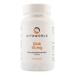 Abbildung: Zink 15 mg Zinkgluconat Kapseln Kapseln, 100 St PZN 01457316