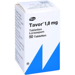 Abbildung: Tavor 1,0 Tabletten 50 St, Tabletten PZN 01463699