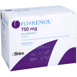 Abbildung: Fosrenol 750 mg Kautabletten 90 St, Kautabletten PZN 01464747