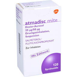 Abbildung: Atmadisc mite 25 µg / 50 µg 120 St, Dosieraerosol PZN 01474220