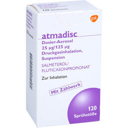 Abbildung: Atmadisc 25 µg / 125 µg 120 St, Dosieraerosol PZN 01474237