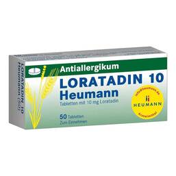 Abbildung: Loratadin 10 Heumann Tabletten Tabletten, 50 St PZN 01476650