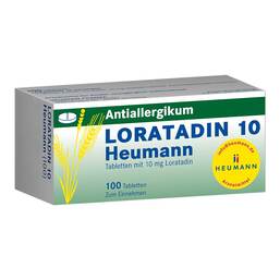 Abbildung: Loratadin 10 Heumann Tabletten Tabletten, 100 St PZN 01476667