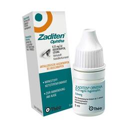 Abbildung: Zaditen ophtha Augentropfen 1X5 ml, Augentropfen PZN 01478258