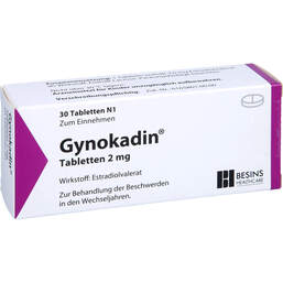 Abbildung: Gynokadin 2 mg Tabletten 30 St, Tabletten PZN 01479393