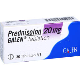 Abbildung: Prednisolon 20 mg Galen Tabletten 20 St, Tabletten PZN 01484537