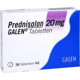 Abbildung: Prednisolon 20 mg Galen Tabletten 50 St, Tabletten PZN 01484543