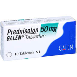 Abbildung: Prednisolon 50 mg Galen Tabletten 10 St, Tabletten PZN 01484603