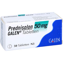 Abbildung: Prednisolon 50 mg Galen Tabletten 50 St, Tabletten PZN 01484632