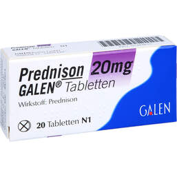 Abbildung: Prednison 20 mg Galen Tabletten 20 St, Tabletten PZN 01484655