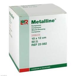 Abbildung: Metalline Kompressen 10x12cm 50 St, Kompressen PZN 01495713