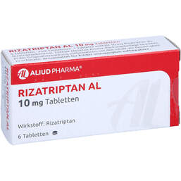 Abbildung: Rizatriptan AL 10 mg Tabletten 6 St, Tabletten PZN 01496799
