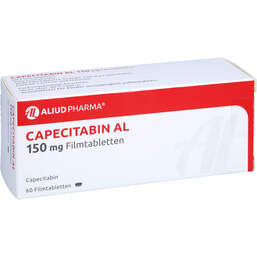 Abbildung: Capecitabin AL 150 mg Filmtabletten 60 St, Filmtabletten PZN 01497913