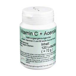Abbildung: Vitamin C + Acerola Lutschtabletten 120 St, Lutschtabletten PZN 01498835