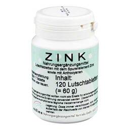 Abbildung: Zink Lutschtabletten 120 St, Lutschtabletten PZN 01498858