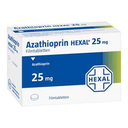 Abbildung: Azathioprin Hexal 25 mg Filmtabletten 100 St, Filmtabletten PZN 01502011