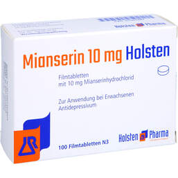 Abbildung: Mianserin 10 mg Holsten Filmtabletten 100 St, Filmtabletten PZN 01507882