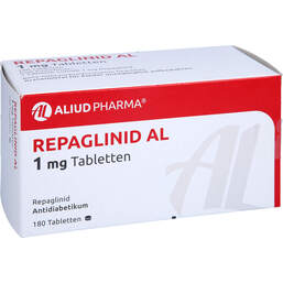 Abbildung: Repaglinid AL 1 mg Tabletten 180 St, Tabletten PZN 01511642