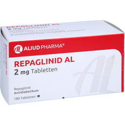 Abbildung: Repaglinid AL 2 mg Tabletten 180 St, Tabletten PZN 01511671