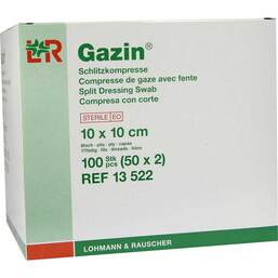 Abbildung: Gazin Schlitzkompressen 10x1 50X2 St, Kompressen PZN 01511748