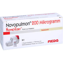 Abbildung: Novopulmon 200 µg Novolizer Inhalat. + Patr.1x100ED 1X100 St, Inhalationspulver PZN 01512423