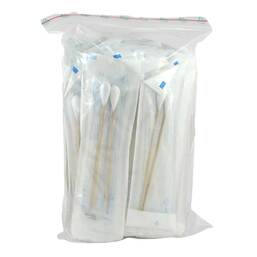 Abbildung: Wattestäbchen Holz 15 cm großer Kopf steril 50X2 St PZN 01525265