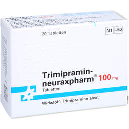 Abbildung: Trimipramin neuraxpharm 100 mg Tabletten 20 St, Tabletten PZN 01527583