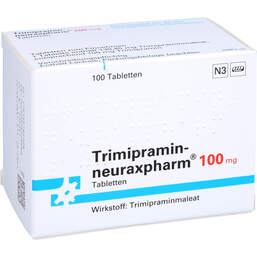 Abbildung: Trimipramin neuraxpharm 100 mg Tabletten 100 St, Tabletten PZN 01527620