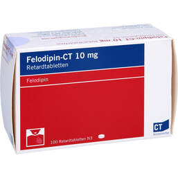 Abbildung: Felodipin-CT 10 mg Retardtabletten 100 St, Retard-Tabletten PZN 01530243