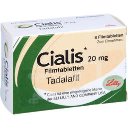 Abbildung: Cialis 20 mg Filmtabletten 8 St, Filmtabletten PZN 01533626