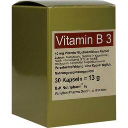 Abbildung: Vitamin B3 Kapseln Kapseln, 30 St PZN 01537498