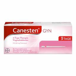 Abbildung: Canesten® GYN 3-Tage-Therapie Vaginaltabletten zur Behandlung von Scheidenpilz 3 St, Vaginaltabletten PZN 01540313