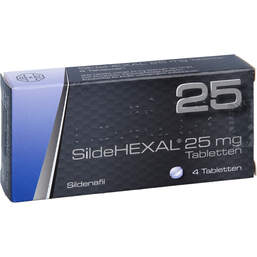 Abbildung: Sildehexal 25 mg Tabletten 4 St, Tabletten PZN 01541318