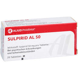 Abbildung: Sulpirid AL 50 Tabletten 20 St, Tabletten PZN 01545026