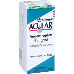 Abbildung: Acular 5 mg / ml Augentropfen 5 ml, Augentropfen PZN 01546333