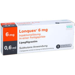 Abbildung: Lonquex 6 mg Injektionslösung in einer Fertigspritze 1 St, Fertigspritzen PZN 01546959