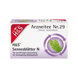 Abbildung: H&S Sennesblätter N Filterbeutel Filterbeutel, 20X1.0 g PZN 01554522