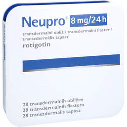 Abbildung: Neupro 8 mg / 24 h transdermale Pflaster 28 St, Pflaster transdermal PZN 01557845