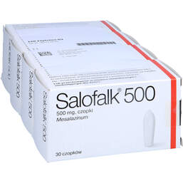 Abbildung: Salofalk 500 Suppositorien 120 St, Suppositorien PZN 01559910